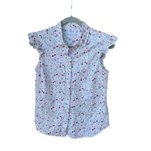 Untuckit Womens Floral Sleeveless Button-Up Shirt Size 2